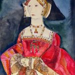 Королева Джейн, акварель. Маша, 9 лет