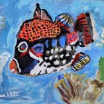 Тропическая рыбка. Холст, акрил. Маша, 6 лет